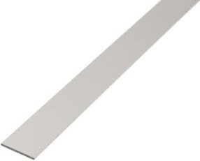 GAH Alberts Flachstange aus Aluminium, Silber eloxiert, B: 20 mm, H: 2 mm, L: 1000 mm - Bild 1