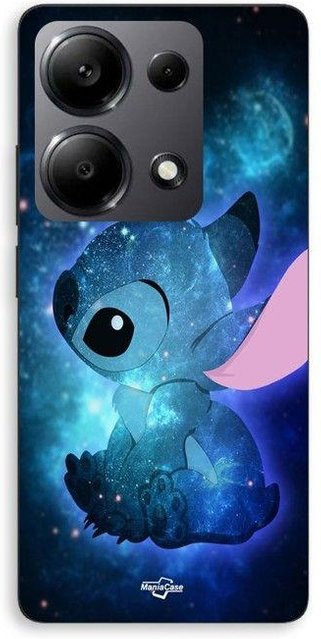 MANIACASE Handyhülle für Xiaomi Redmi Note 13 Pro 4G aus Silikon mit Stitch Motiv in Schwarz und Multicolour - Bild 1