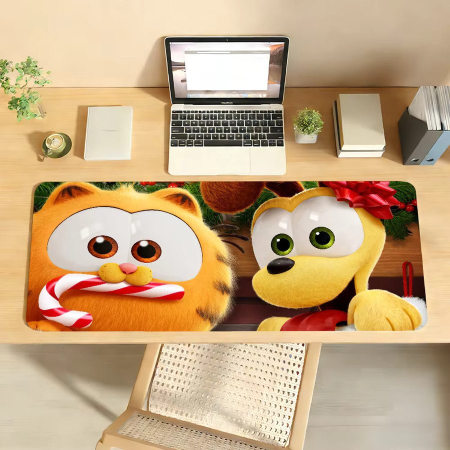 Großes Garfield Katzen-Mauspad in Multicolour, rutschfeste Gamer-Schreibtischunterlage aus Gummi für Laptop und Büro - Bild 3