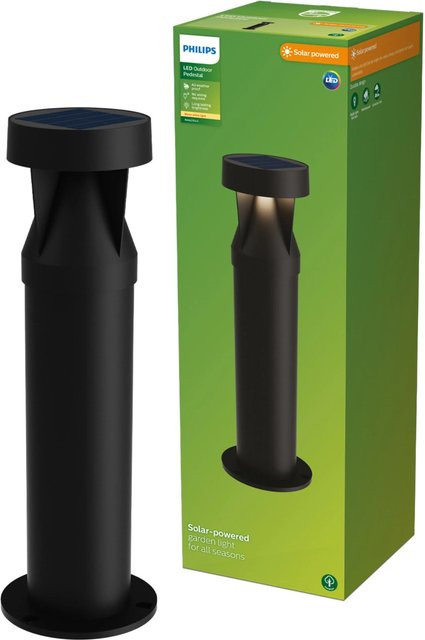 Philips Avery Solar LED Sockelleuchte mit Sensor in Schwarz - Bild 1