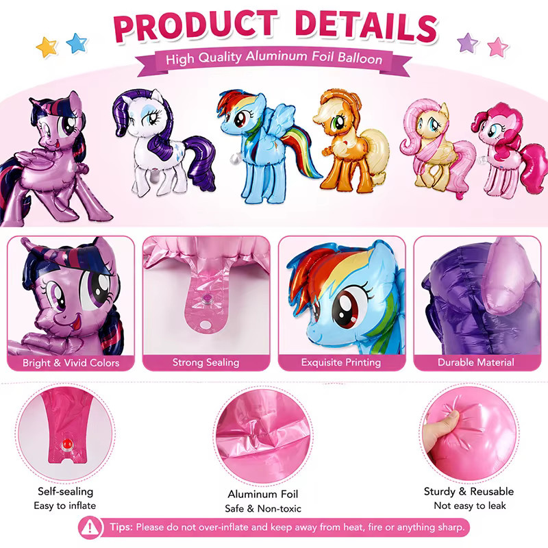 Hasbro Pferd Cartoon Aluminiumfolienballon in Multicolour zur Dekoration von Pony-Geburtstagsfeiern - Bild 2