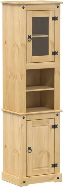 vidaXL Badschrank Corona aus Massivholz Kiefer in Honigfarben, B/T/H: 50 x 40 x 185 cm - Bild 1