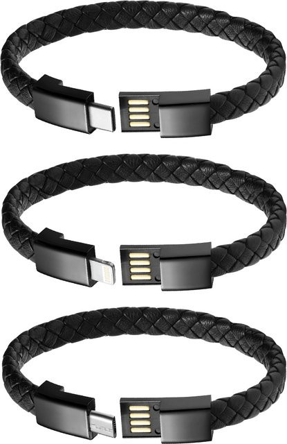 mprainbow Lederseil-Armband, Schwarz, Herren - Bild 1