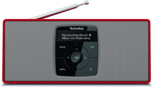 TechniSat DIGITRADIO 2 S Portables DAB+ und UKW Stereoradio mit Bluetooth in Rot/Silber - Bild 1