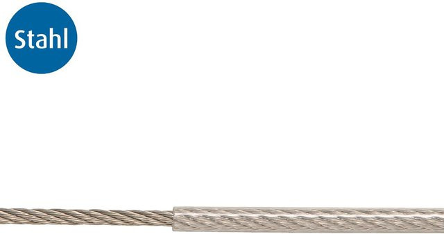 Conacord Drahtseil aus Stahl, ummantelt, 6 x 7 Ausführung, Durchmesser: 3 mm, Farbe: Silber - Bild 1