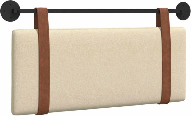 vidaXL Wandmontiertes gepolstertes Paneel in Creme mit Antik-PU-Optik, B/H/T: 110 x 55 x 5 cm - Bild 1