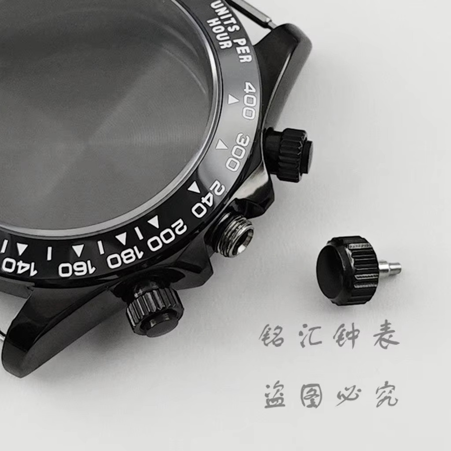 LIYAN Uhrengehäuse Edelstahl, PVD Schwarz, 40mm, Saphirglas, Unisex - Bild 3
