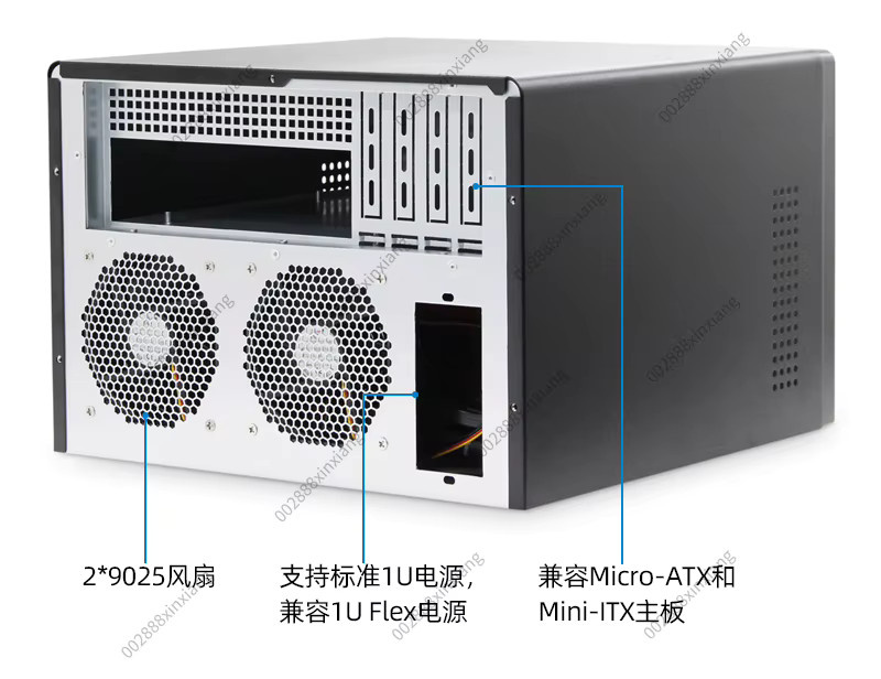 NAS Home Speicher-Servergehäuse in Schwarz mit Hot-Swap-Unterstützung für 8 Festplatten und Micro-ATX-Motherboards - Bild 3