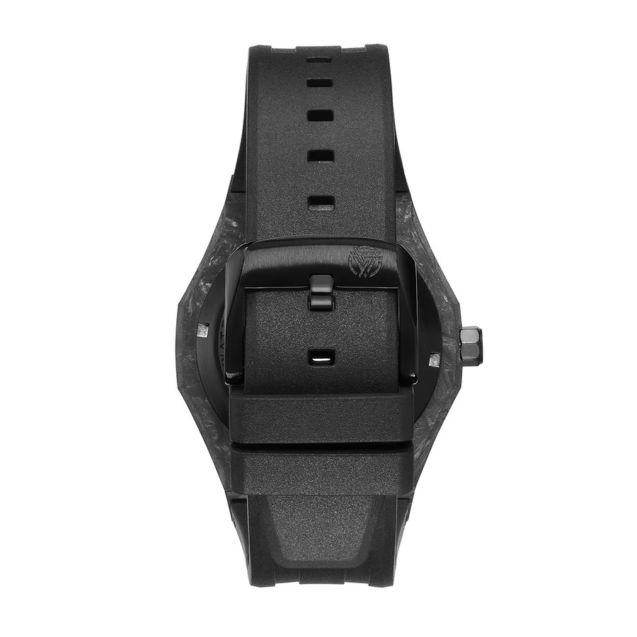 TIME TOKEN Armbanduhr, Carbonfaser, Saphirglas, Schwarz, Herren - Bild 4