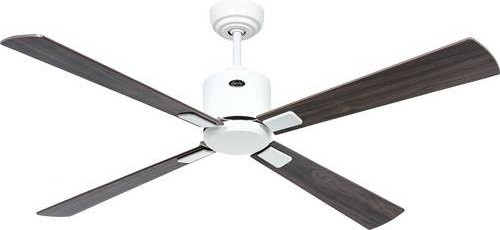 CasaFan ECO NEO III 132 Deckenventilator Weiß mit Flügeln in Nussbaum/Kirsche, WiFi, App-Steuerung und Fernbedienung - Bild 1