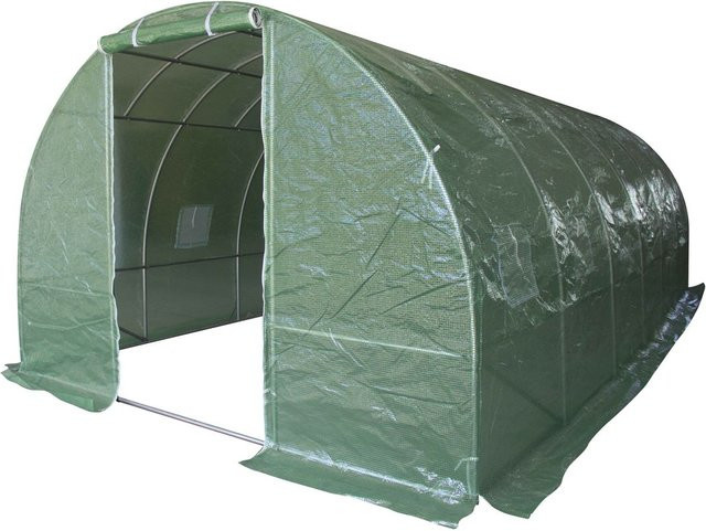 Foliengewächshaus Tomatengewächshaus mit 12 Fenstern B/H/T: 600 x 200 x 300 cm - Bild 1