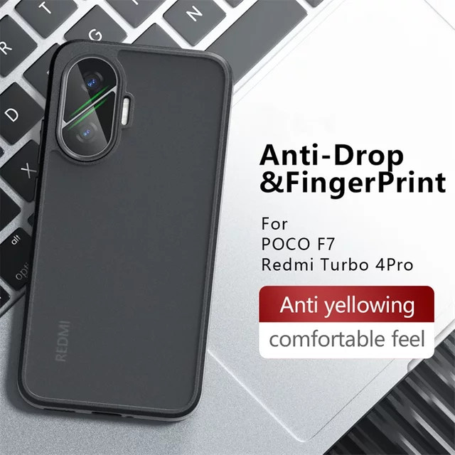 Xiaomi POCO F7 Schutzhülle aus Silikon und TPU PC in Transparent und Schwarz - Bild 1
