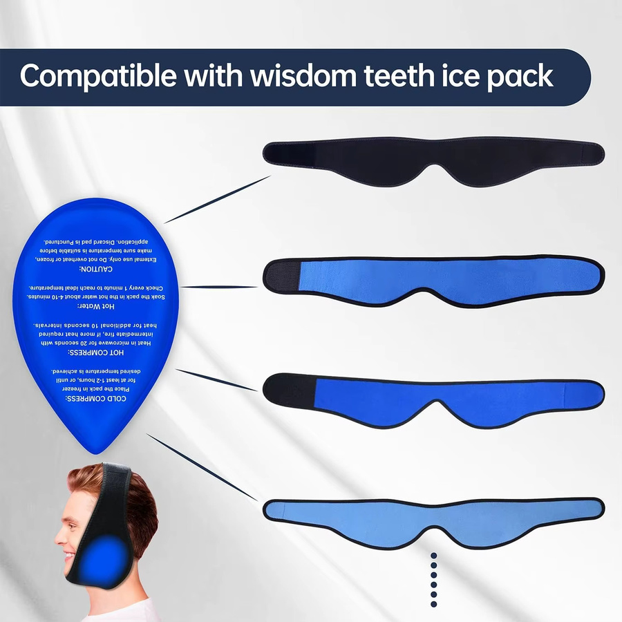 Wisdom Teeth Ice Pack Kopfwickel, 4 Gel-Packungen, Unisex - Bild 5