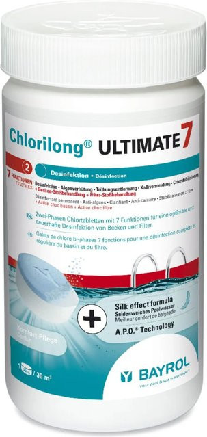Bayrol Chlorilong Ultimate7 Zwei-Phasen-Chlortabletten zur Desinfektion, 1,2 kg - Bild 1