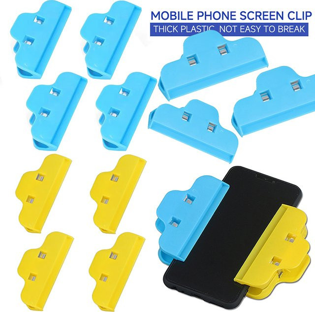 OAKCHARM Universal Bildschirm Befestigungs Klemme in Blau für Handy und Tablet Reparatur - Bild 1