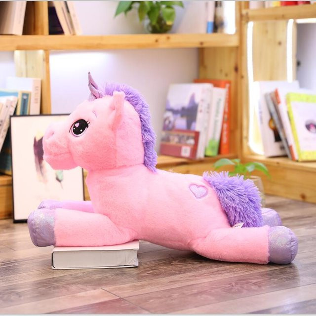 BC Pet Supplies Einhorn-Plüschtier, rosa, weiß, ab 14 Jahren - Bild 1