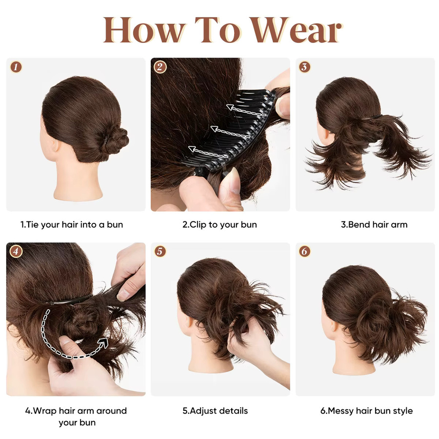 SARLA Clip-in Haarteile, lockiges Haar, Damen - Bild 6