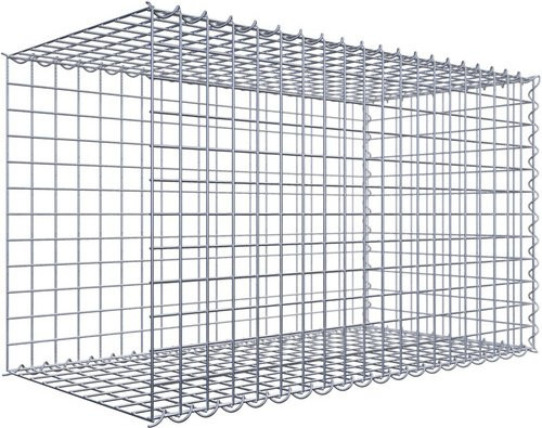 Gabiona Anbaukorb Typ 2 aus Stahl, silbergrau, B/T/H: 60 x 50 x 100 cm - Bild 1