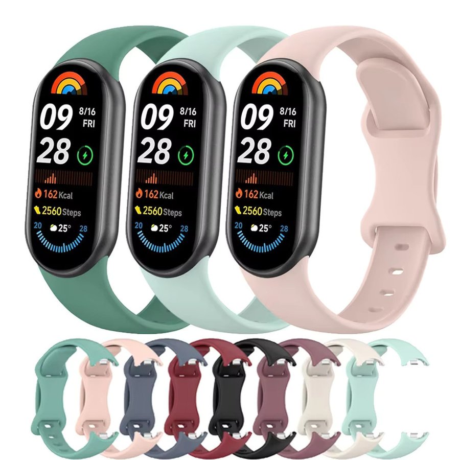 Xiaomi Uhrenarmband Silikon, Schwarz, Unisex, NFC, für Xiaomi Mi Band 8 9, Xiaomi Watch 8 9 - Bild 5