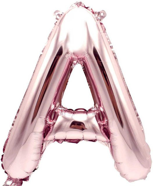 Rico Design Folienballon Buchstabe A in Rosa, Höhe: 36 cm - Bild 1