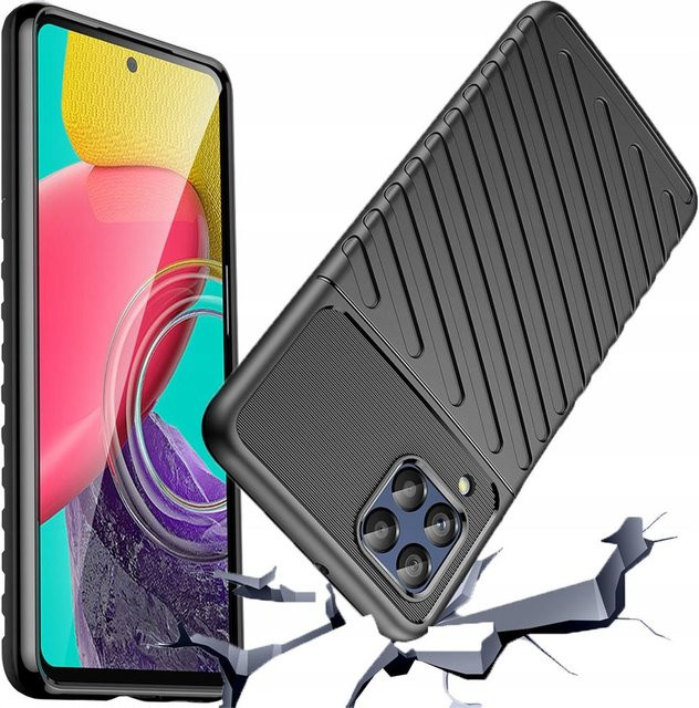 Thunder Case elastische gepanzerte Schutzhülle für Samsung Galaxy M53 5G in Schwarz - Bild 1