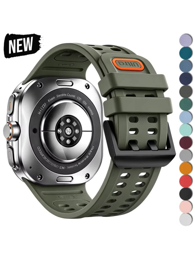 CAOWTAN Uhrenarmband Silikon, green, Unisex, für Samsung Galaxy Watch Ultra 2/1 47mm - Bild 1