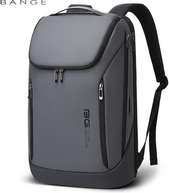 BANGE Business Laptop Rucksack für 15,6 Zoll, wasserdicht, große Kapazität, grau, B/H/T: 48 x 31 x 15 cm - Bild 1