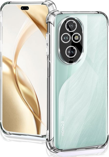 Stoßfeste Silikon Schutzhülle für Honor 200 Pro und Honor 200 in Transparent - Bild 1