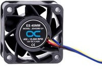 Alphacool Gehäuselüfter ES 40mm in Schwarz, B/T/H: 40 x 40 x 28 mm, 400-15.000rpm - Bild 1