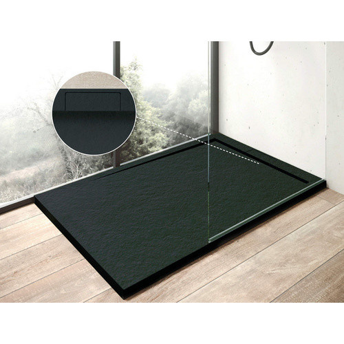 Ottofond Duschwanne Zona aus Mineralguss, rechteckig, Anthrazit, B/T: 160 x 80 cm - Bild 4