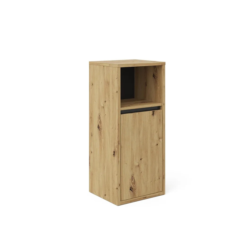 Vicco Midischrank Viola Badschrank aus Eiche und Anthrazit mit offenen Regalfächern, B/T/H: 38 x 33 x 80 cm - Bild 3