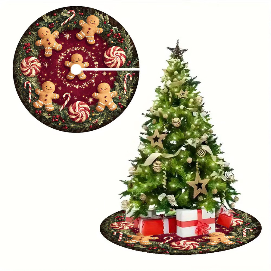 VIKAMA Weihnachtsbaum-Ornament Lebkuchenmann und Schneemann als hängende Dekoration in Rot für deine Weihnachtsfeier - Bild 4