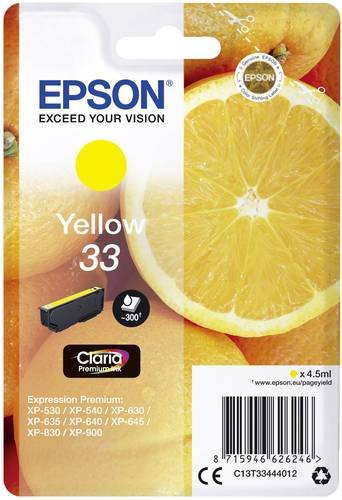 Epson Druckerpatrone T3344 Original Gelb C13T33444012 - Bild 1
