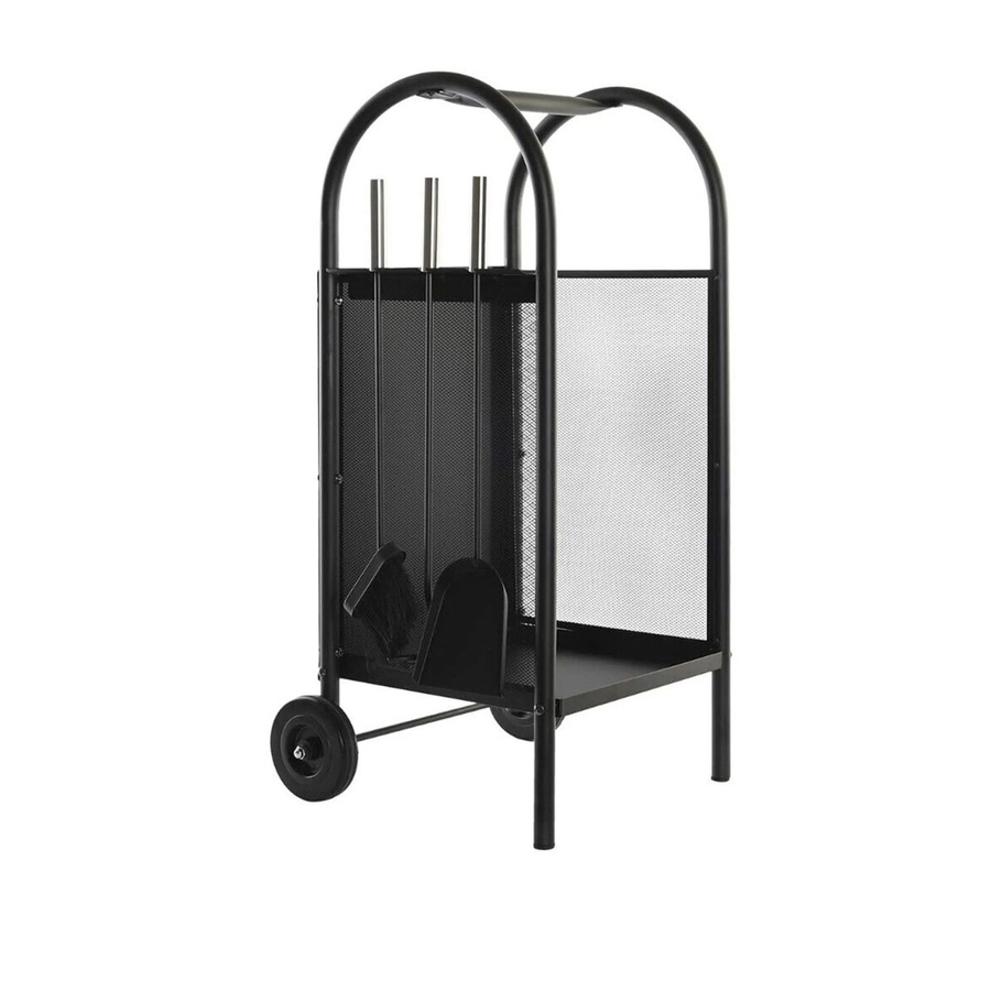 Sannover Kaminholzregal aus Stahl mit Rollen für Innenräume, B/T/H: 80,5 x 38,0 x 42,5 cm - Bild 2