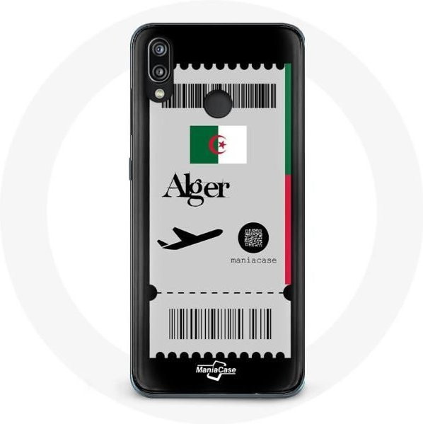 Huawei P20 Lite Schutzhülle mit Flugticket Algerien Motiv in Multicolour - Bild 1