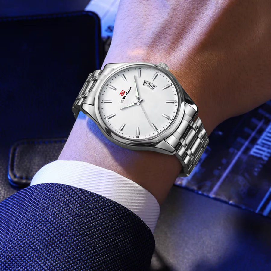 VA VA VOOM Armbanduhr Edelstahl, Silber, Analoguhr, Herren - Bild 2