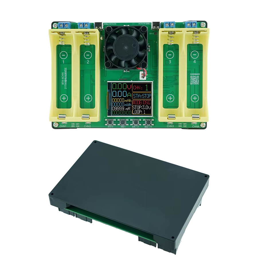 Gaqqee BT4-21700 Batterietester mit 1,77-Zoll-Farbbildschirm, 4-Kanal Lade- und Entladefunktion, DC 2-Draht-Innenwiderstandsmessung und USB-C Anschluss - Bild 4