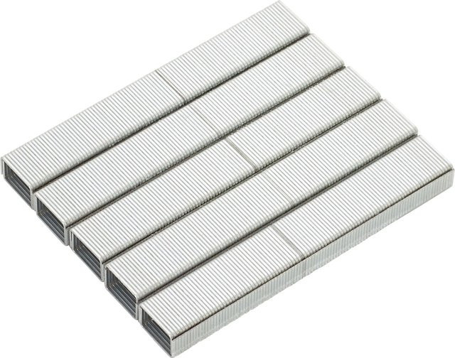 LUX-TOOLS Feindrahtklammern aus verzinktem Stahl, Farbe: Silber, B: 11,2 mm, T: 6,0 mm, 1.000 Stück - Bild 1