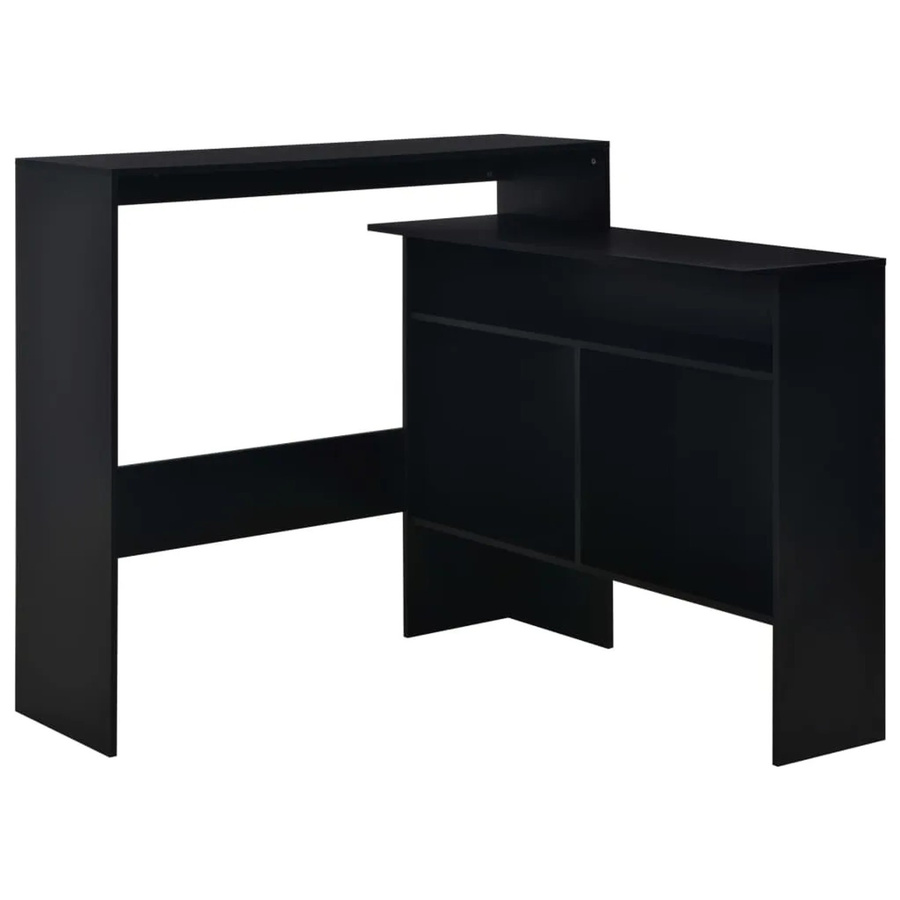 vidaXL Bartisch mit 2 Tischplatten in Schwarz, B/T/H: 130 x 40 x 120 cm - Bild 2