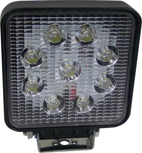 Berger & Schröter LED Arbeitsscheinwerfer 12V 24V Schwarz mit Nahfeldausleuchtung, 1890lm, 6000K, B/H/T: 110 x 110 x 63 mm - Bild 1