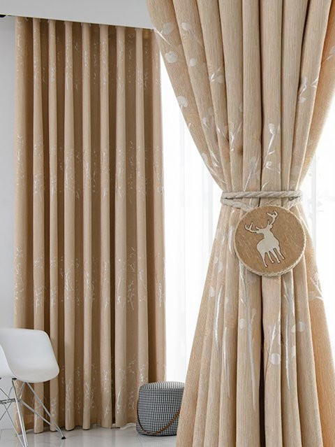 CENTURyMiG Retro-Vorhang in Beige mit antikem Design und hochwertiger Schattierung - Bild 1