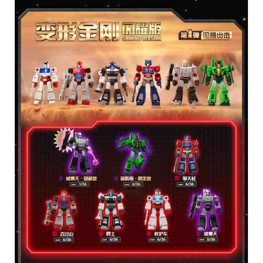 Blokees Transformers Bausteine Glänzende Version Blind Box Figurensammlung mit Megatron in Mehrfarbig - Bild 3