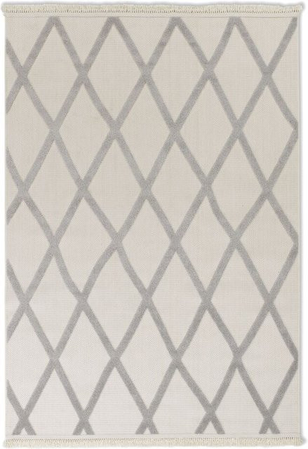 Teppich SCHÖNER WOHNEN SUMMER in Grau und Beige mit geometrischem Muster, B/T: 190 x 133 cm - Bild 1