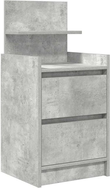 vidaXL Nachttisch mit 2 Schubladen in Grau, B/T/H: 38 x 34 x 80 cm - Bild 1