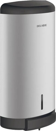 Delabie Seifenspender aus Aluminium für die Dusche in Silber und Blau
