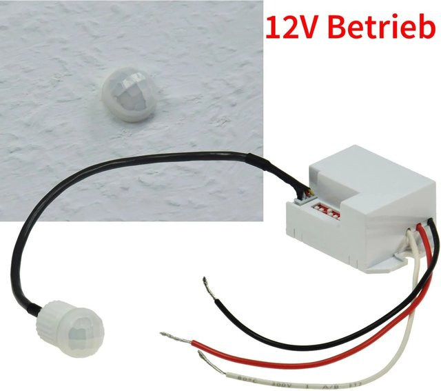 ChiliTec Einbau Bewegungsmelder CT PIR Mini 12V Weiss IP20 für den Innenbereich - Bild 1