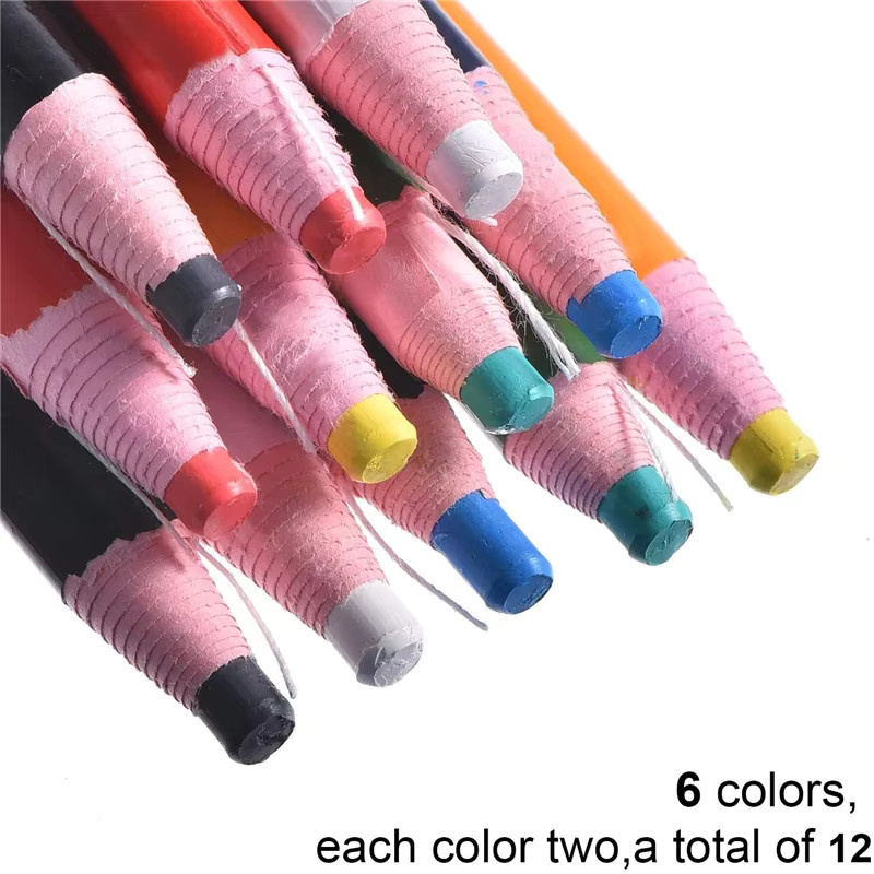 MIUSIE Stoffmarkierstifte Set aus 12 Stück in Weiß und Multicolour für DIY-Handwerk und Nähen - Bild 1