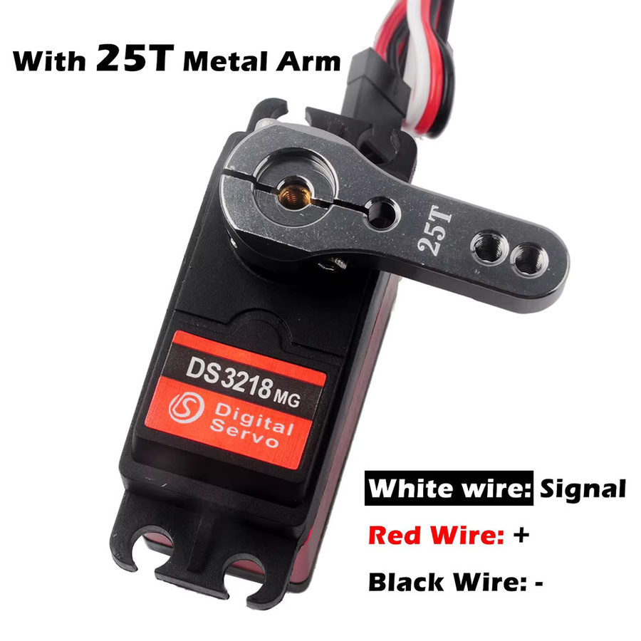 DIYmalls Digitales RC Coreless High Torque Servo DS3218 DS3225 DS3235 DS5160 PRO Wasserdicht 180 Grad in Schwarz - Bild 3