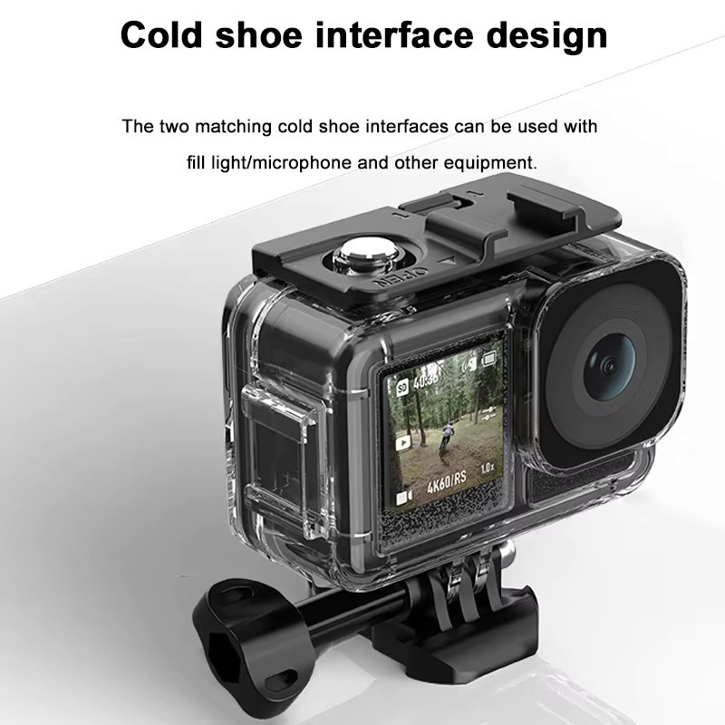 Wasserdichte Schutzhülle für DJI Action 5 Pro, Action 4 und Action 3, transparent, Unterwassergehäuse bis 60m Tiefe - Bild 4