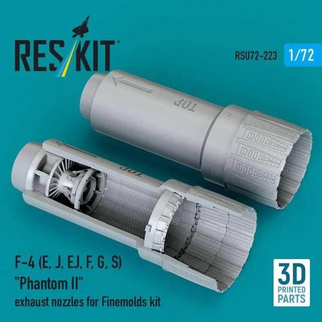 FineMolds F-4 Phantom II Exhaust nozzles, 3D Printed - Bild 1